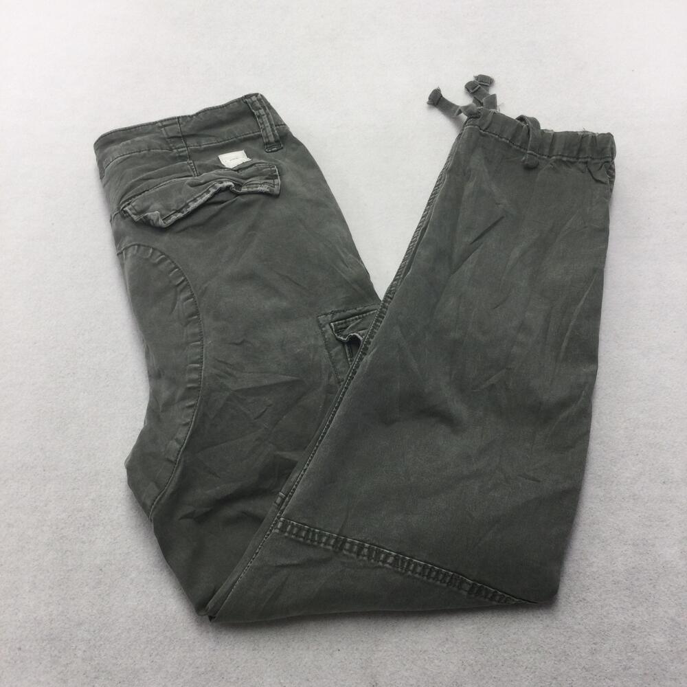 American Eagle Outfitters Cargo Pants Mens 28x32 Green Flex Canvas Drawstring